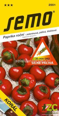 Paprika zel. pálivá - Korál třešňová, pole 0,6g /SHU 30 000/
