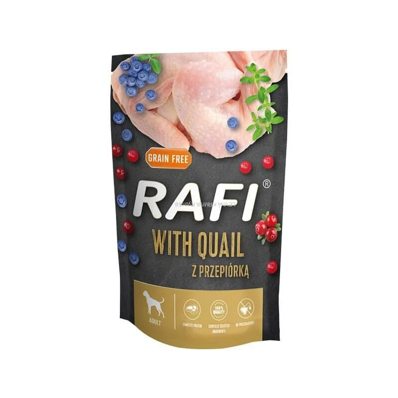 Rafi mokré krmivo pro psy s křepelkou, 500 g sáček