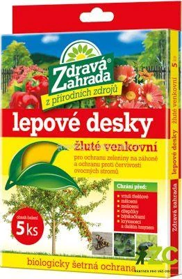 Zdravá zahrada - Lepové desky žluté (5 ks) venkovní