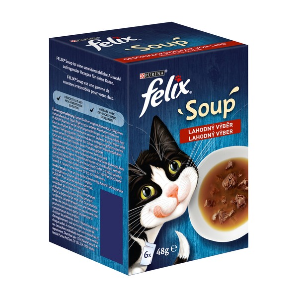 FELIX Soup LAHODNÝ VÝBĚR hovězí+kuřecí+jehněčí "POLÉVKA" 6x 48g