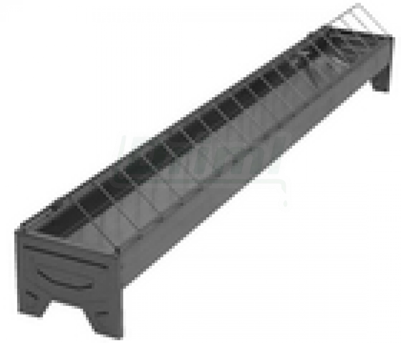 Žlabové krmítko střední 100 cm, pro drůbež, pozinkováno