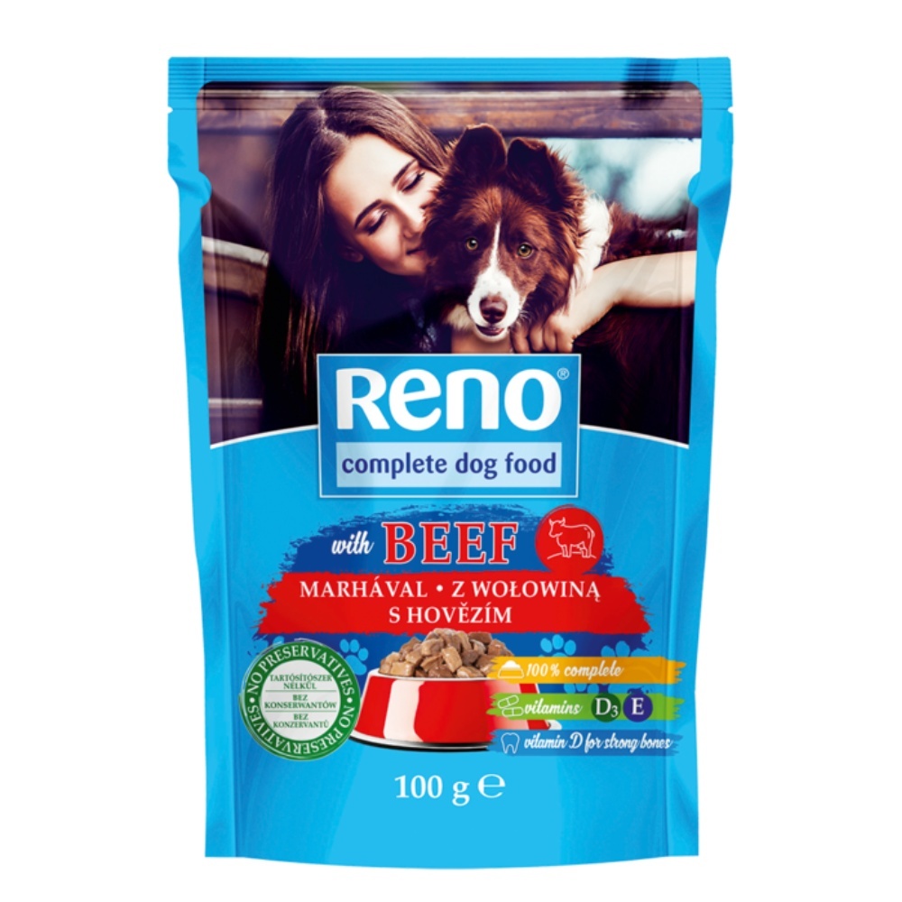 RENO Dog hovězí, kapsa 100 g