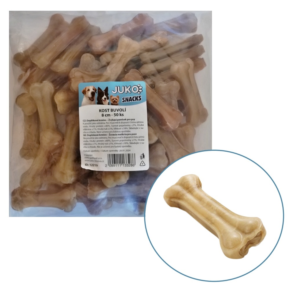 Kost buvolí JUKO Snacks 8 cm 1ks