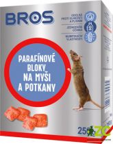 Bros - parafinové bloky na myši, krysy a potkany 250 g