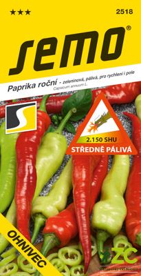 Paprika zel. pálivá - Ohnivec rychl,pole 0,6g /SHU 2 150/