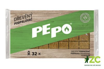 PE-PO podpalovač dřevěný - 32 podpalů