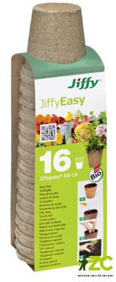 Rašelinový květináč Jiffypot® R8-16, 8 cm - balení 16 kusů