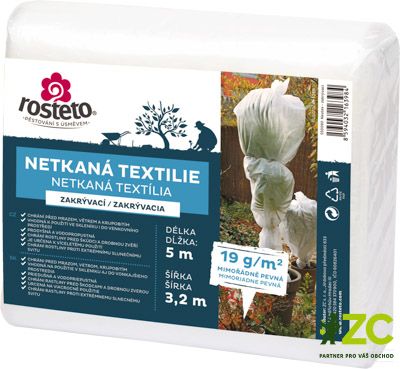 Neotex / netkaná textilie Rosteto - bílý 19g šíře 5 x 3,2 m
