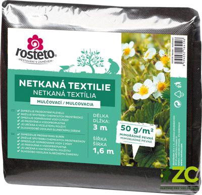 Neotex / netkaná textilie Rosteto - černý 50g šíře 3 x 1,6 m
