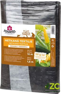 Neotex / netkaná textilie Rosteto - černobílý 50g šíře 5 x 1,6 m