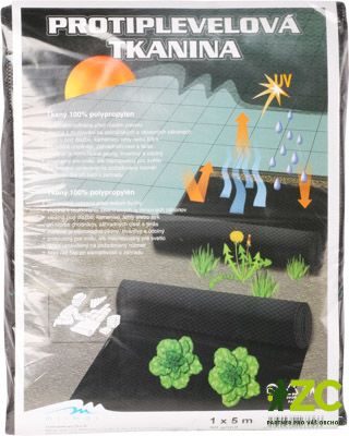 Tkaná textilie 90g - 2 x 5 m černá