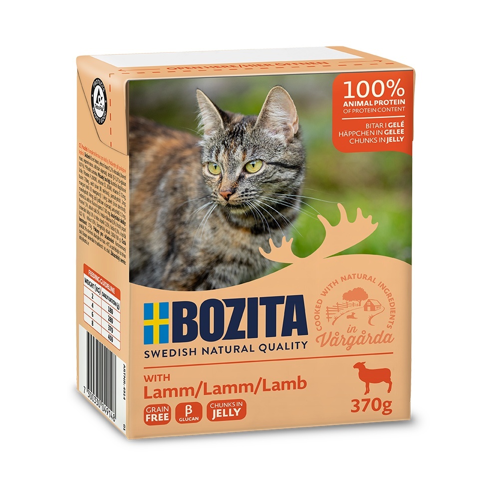 Bozita Cat kousky v želé s jehněčím 370 g