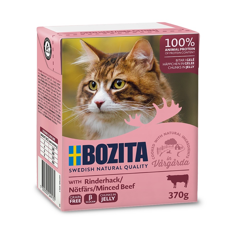 Bozita Cat kousky v želé s mletým hovězím masem 370 g