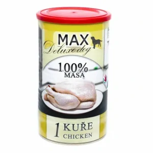 MAX Deluxe Dog 1 kuře, konzerva 1200g