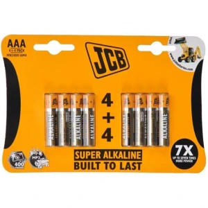 JCB SUPER alkalická baterie LR03, blistr 8 ks