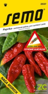 Paprika zel. pálivá - Naga Morich 15s /SHU 1 050 000/
