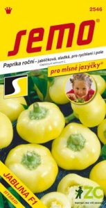 Paprika zel. sladká F1 - Jablina rychl,pole 15s - série JAZÝČKY
