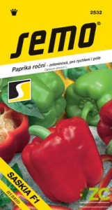 Paprika zel. sladká F1 - Saskia F1 rychl,pole 15s