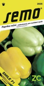 Paprika zel. sladká F1 - Smile F1, pro rychlení 15s
