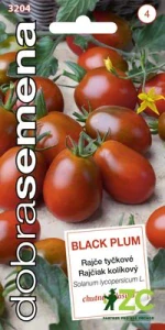 Dobrá semena Rajče tyč. - Black Plum 0,2g tmavé, oválné