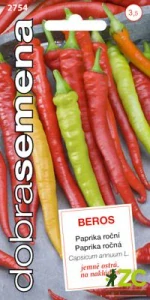 Dobrá semena Paprika zel. beraní roh - Beros, mírně ostrý 0,6g