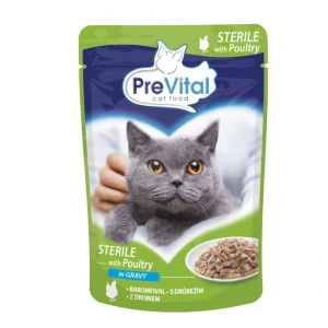PreVital kočka sterile drůbeží v omáčce, kapsa 100 g