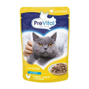 PreVital kočka kuřecí v omáčce, kapsa 100 g